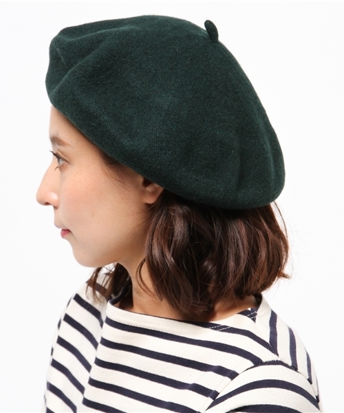 MERLOT（メルロー）の「ウールベレー帽0967（ハンチング/ベレー帽・レディース・ブラウン/グリーン/ブラック/カーキ/チャコールグレー/ネイビー/オレンジ/レッド/グレー/ワインレッド/アイボリー/チェリーピンク/ベージュ・FREE）」の16枚目の写真