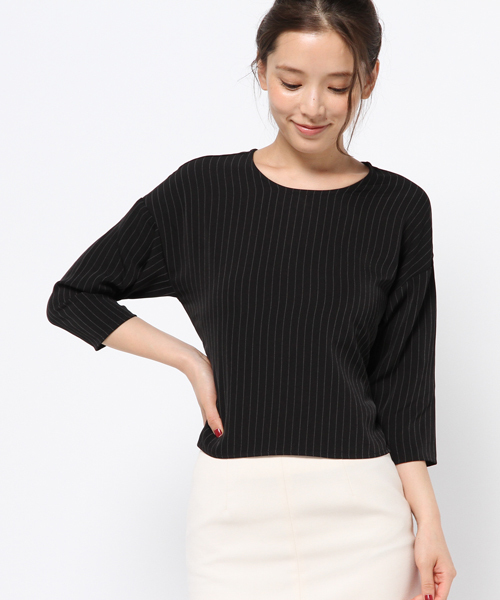 INNOCENT BLUE（イノセントブルー）の「ウエストリボンブラウス（シャツ/ブラウス・レディース・ブラック/ホワイト/ネイビー・MEDIUM/LARGE）」の7枚目の写真