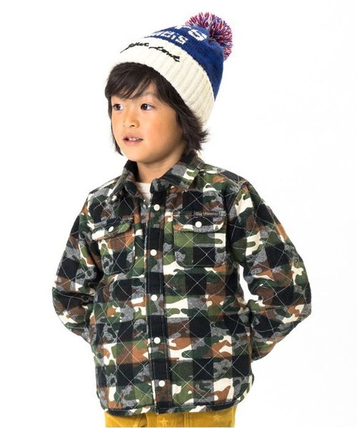 F.O.KIDS（エフオーキッズ）の「中綿キルトシャツ（シャツ/ブラウス・キッズ・カモフラージュ/レッド/キャメル・140/90/95/110/130/100/80/120）」の3枚目の写真