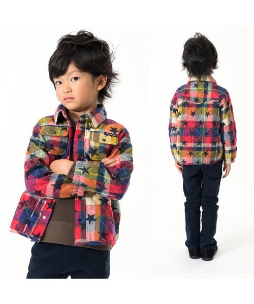 F.O.KIDS（エフオーキッズ）の「中綿キルトシャツ（シャツ/ブラウス・キッズ・カモフラージュ/レッド/キャメル・140/90/95/110/130/100/80/120）」の5枚目の写真