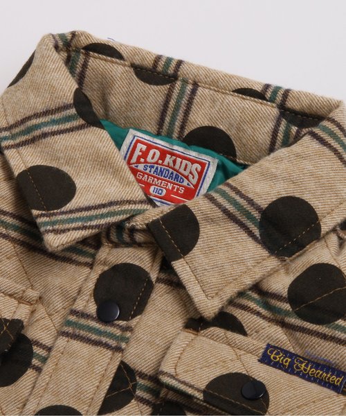 F.O.KIDS（エフオーキッズ）の「中綿キルトシャツ（シャツ/ブラウス・キッズ・カモフラージュ/レッド/キャメル・140/90/95/110/130/100/80/120）」の15枚目の写真