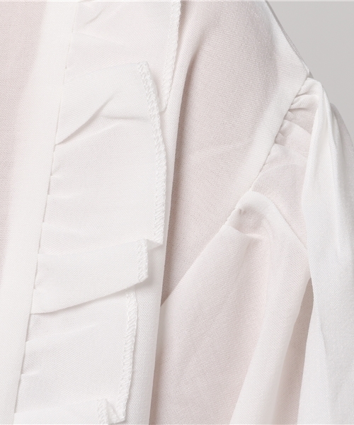 MERLOT（メルロー）の「フロントフリルブラウス 5818（シャツ/ブラウス・レディース・ベージュ/ライトブルー/ホワイト・FREE）」の11枚目の写真