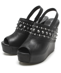 HYSTERIC GLAMOUR | STUDSレザーウエッジサンダル(スニーカー)