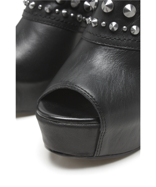 HYSTERIC GLAMOUR（ヒステリックグラマー）の「STUDSレザーウエッジサンダル（スニーカー・レディース・ブラウン/ブラック・23.5cm/24.5cm）」の7枚目の写真