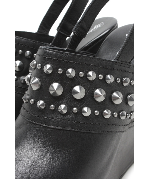 HYSTERIC GLAMOUR（ヒステリックグラマー）の「STUDSレザーウエッジサンダル（スニーカー・レディース・ブラウン/ブラック・23.5cm/24.5cm）」の8枚目の写真