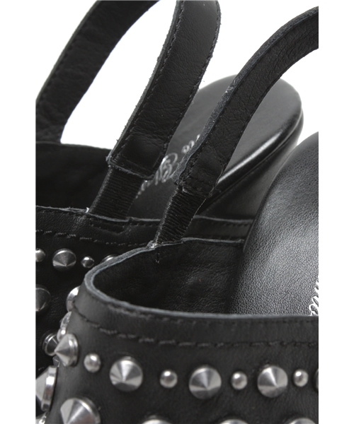 HYSTERIC GLAMOUR（ヒステリックグラマー）の「STUDSレザーウエッジサンダル（スニーカー・レディース・ブラウン/ブラック・23.5cm/24.5cm）」の9枚目の写真
