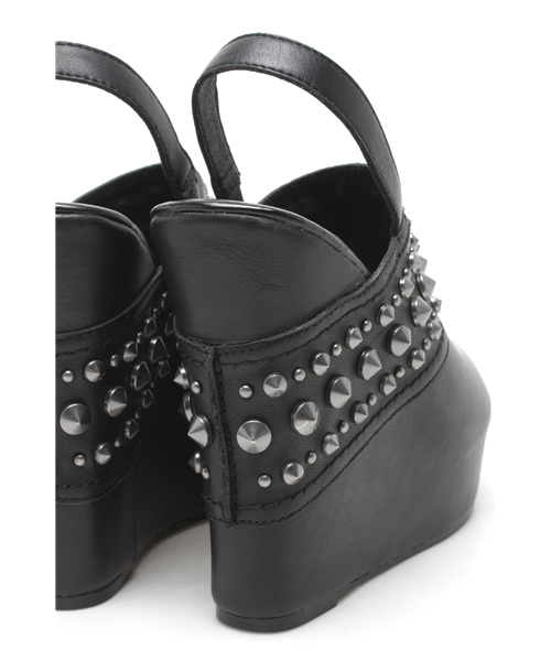 HYSTERIC GLAMOUR（ヒステリックグラマー）の「STUDSレザーウエッジサンダル（スニーカー・レディース・ブラウン/ブラック・23.5cm/24.5cm）」の10枚目の写真