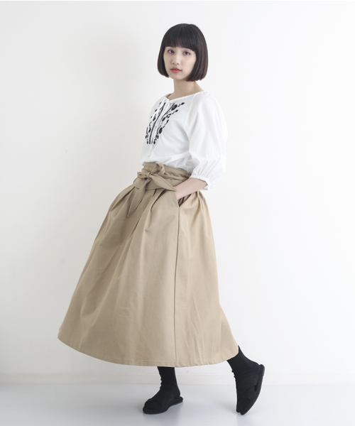 MERLOT（メルロー）の「サッシュベルト付きフレアタックスカート628-5527（スカート・レディース・ベージュ/ネイビー/レッド・FREE）」の20枚目の写真