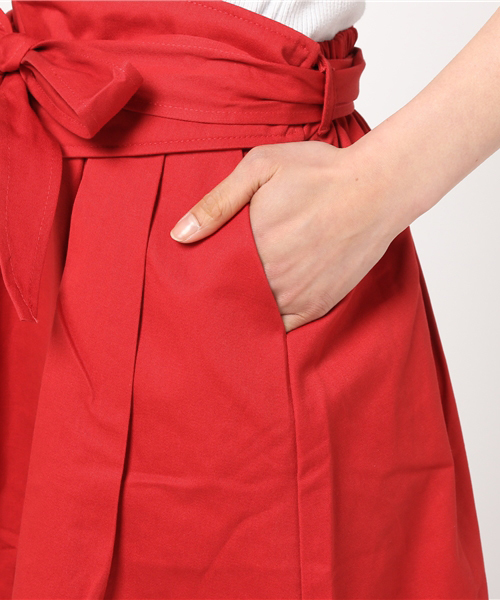 MERLOT（メルロー）の「サッシュベルト付きフレアタックスカート628-5527（スカート・レディース・ベージュ/ネイビー/レッド・FREE）」の9枚目の写真