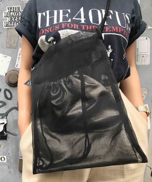 STUDIOUS SELECT（ステュディオスセレクト）の「【Edie Tokyo】メッシュトート　ED_MeshTote_Nancy　14384600（トートバッグ・レディース・ブラック/パープル・FREE）」の2枚目の写真