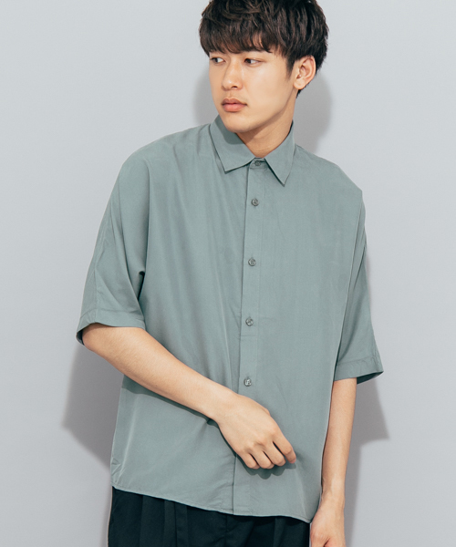 SENSE OF PLACE by URBAN RESEARCH（センスオブプレイスバイアーバンリサーチ）の「モダールドルマンスリーブシャツ(5分袖)（シャツ/ブラウス・メンズ・バーガンディー/ミント/ネイビー・MEDIUM/LARGE）」の2枚目の写真