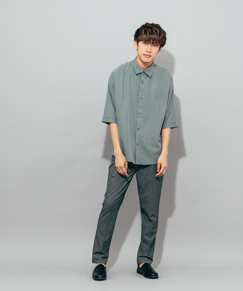 SENSE OF PLACE by URBAN RESEARCH（センスオブプレイスバイアーバンリサーチ）の「モダールドルマンスリーブシャツ(5分袖)（シャツ/ブラウス・メンズ・バーガンディー/ミント/ネイビー・MEDIUM/LARGE）」の17枚目の写真