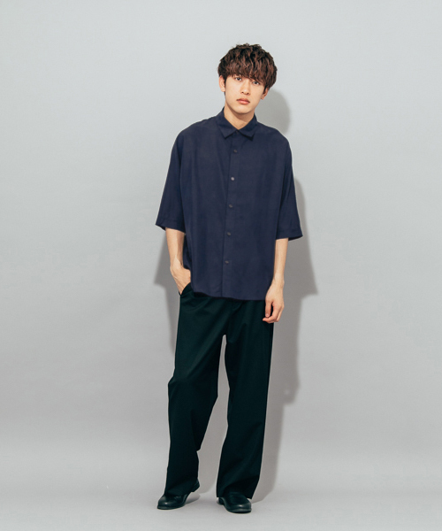 SENSE OF PLACE by URBAN RESEARCH（センスオブプレイスバイアーバンリサーチ）の「モダールドルマンスリーブシャツ(5分袖)（シャツ/ブラウス・メンズ・バーガンディー/ミント/ネイビー・MEDIUM/LARGE）」の19枚目の写真