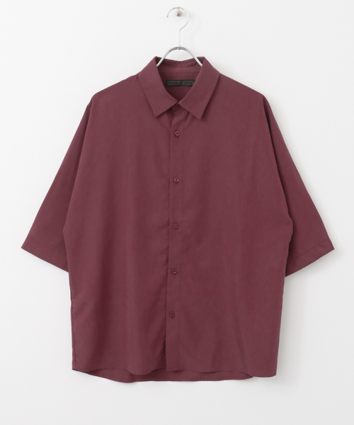 SENSE OF PLACE by URBAN RESEARCH（センスオブプレイスバイアーバンリサーチ）の「モダールドルマンスリーブシャツ(5分袖)（シャツ/ブラウス・メンズ・バーガンディー/ミント/ネイビー・MEDIUM/LARGE）」の9枚目の写真