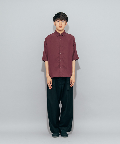 SENSE OF PLACE by URBAN RESEARCH（センスオブプレイスバイアーバンリサーチ）の「モダールドルマンスリーブシャツ(5分袖)（シャツ/ブラウス・メンズ・バーガンディー/ミント/ネイビー・MEDIUM/LARGE）」の22枚目の写真