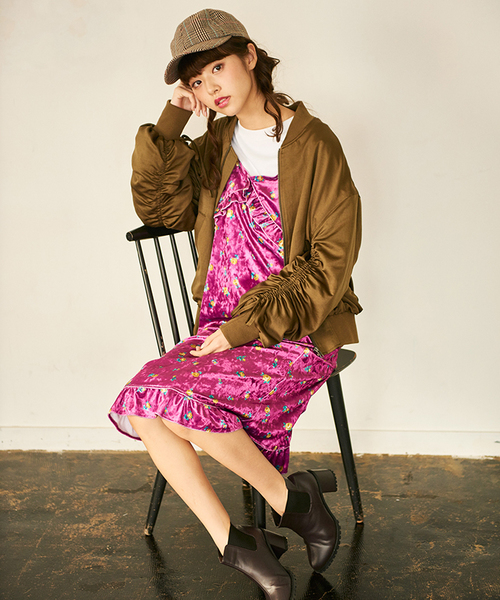 WEGO(ウィゴー)の「WEGO/ドロストスリーブブルゾン(ブルゾン・レディース・ブラック/ブラウン/カーキ・FREE)」の17枚目の写真