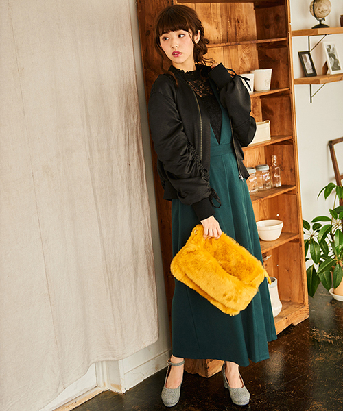 WEGO(ウィゴー)の「WEGO/ドロストスリーブブルゾン(ブルゾン・レディース・ブラック/ブラウン/カーキ・FREE)」の16枚目の写真