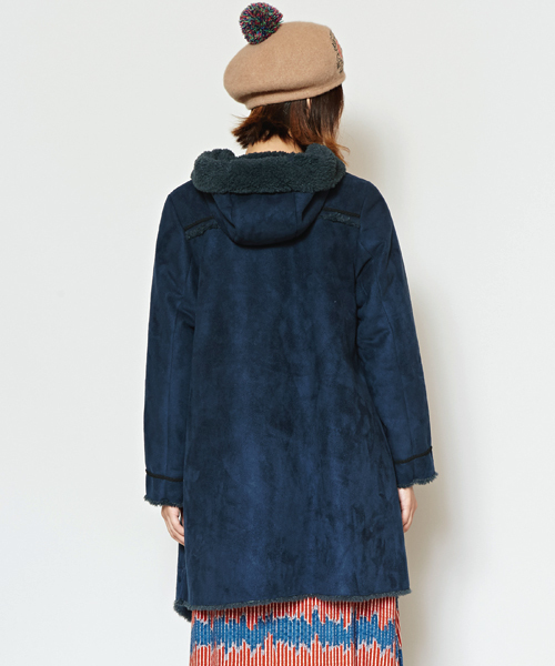 チャイハネ（チャイハネ）の「【チャイハネ】フォークロアフェイクムートンコート（その他アウター・レディース・ベージュ/ネイビー・FREE）」の19枚目の写真