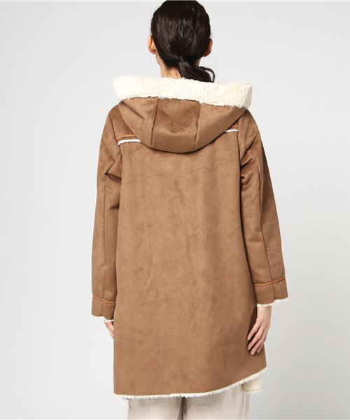 チャイハネ（チャイハネ）の「【チャイハネ】フォークロアフェイクムートンコート（その他アウター・レディース・ベージュ/ネイビー・FREE）」の5枚目の写真