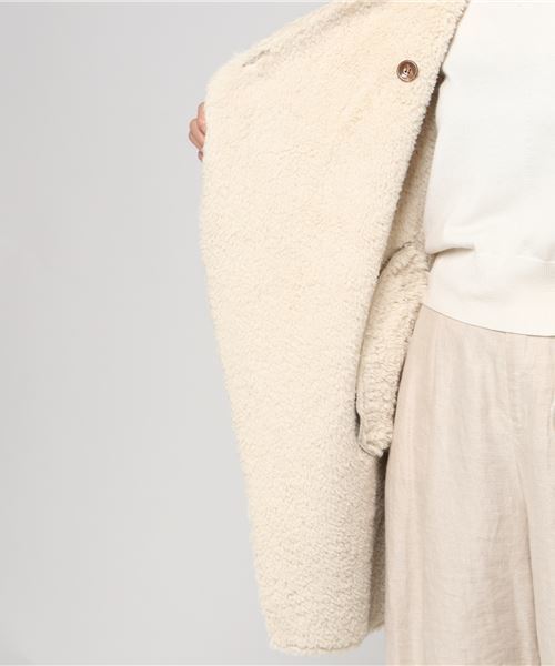 チャイハネ（チャイハネ）の「【チャイハネ】フォークロアフェイクムートンコート（その他アウター・レディース・ベージュ/ネイビー・FREE）」の9枚目の写真