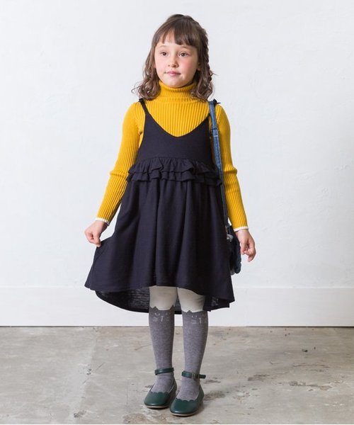apres les cours(アプレレクール)の「キャミソールワンピース(ワンピース・キッズ・アイボリー/ネイビー・80/90/100/110/120/130/140)」の5枚目の写真