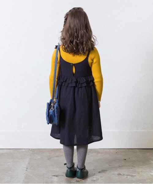 apres les cours(アプレレクール)の「キャミソールワンピース(ワンピース・キッズ・アイボリー/ネイビー・80/90/100/110/120/130/140)」の6枚目の写真