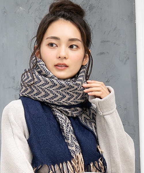 QUEENHEAD(クイーンヘッド)の「カラーストール 大判マフラー(マフラー・レディース・ブラック/ベージュ/ネイビー/レッド/カーキ/ターコイズブルー/ダークグレー/その他1/その他2/その他3/その他4/その他5/その他6/その他7/その他8/その他9/その他10/その他11/その他12/ライトベージュ/その他13/ライトグレー/その他14・FREE)」の20枚目の写真