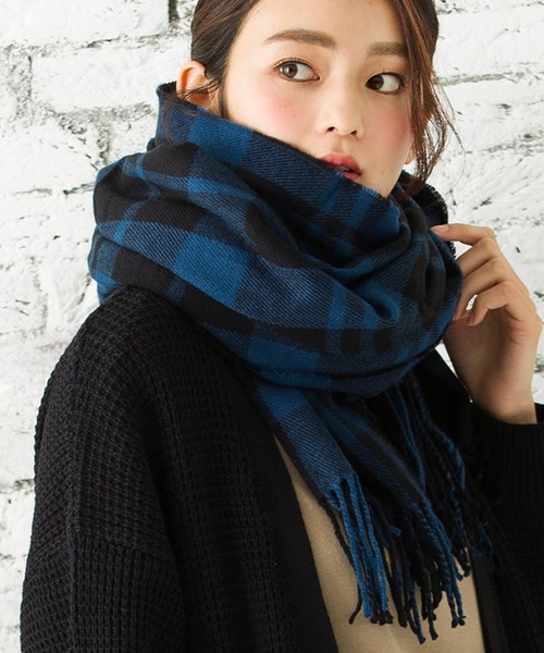 QUEENHEAD(クイーンヘッド)の「カラーストール 大判マフラー(マフラー・レディース・ブラック/ベージュ/ネイビー/レッド/カーキ/ターコイズブルー/ダークグレー/その他1/その他2/その他3/その他4/その他5/その他6/その他7/その他8/その他9/その他10/その他11/その他12/ライトベージュ/その他13/ライトグレー/その他14・FREE)」の13枚目の写真