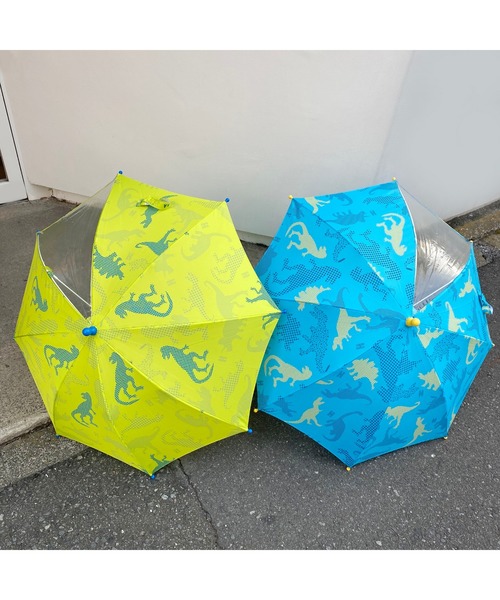 HAKKA KIDS（ハッカキッズ）の「デジタルダイナソープリント傘（長傘・キッズ・ブルー/ライトグリーン/イエロー・S/M/L）」の7枚目の写真