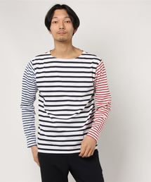 Vincent et Mireille/ヴァンソン・エ・ミレイユ　BORDER BOAT-NECK LONG SLEEVE PULLOVER