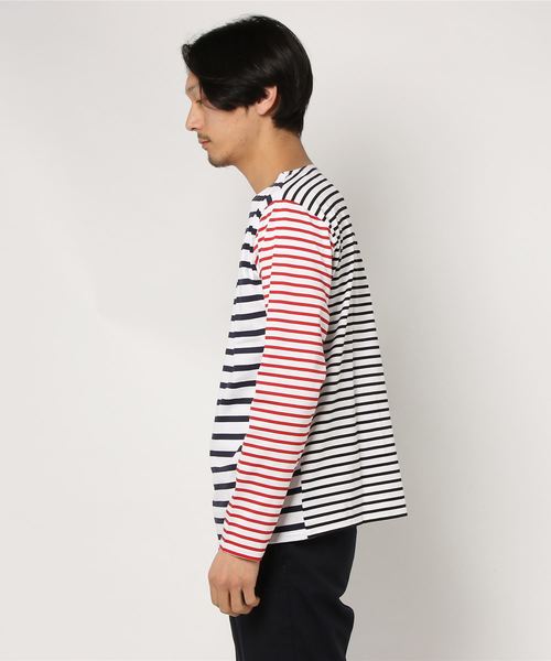 Vincent et Mireille（バンソンエミレイユ）の「Vincent et Mireille/ヴァンソン・エ・ミレイユ　BORDER BOAT-NECK LONG SLEEVE PULLOVER（Tシャツ/カットソー・メンズ・その他1/その他2・SMALL/MEDIUM/LARGE）」の3枚目の写真