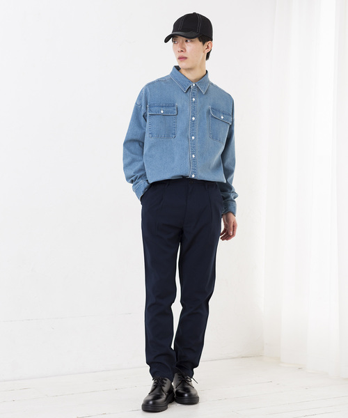 WEGO(ウィゴー)の「WEGO/ストレッチスリムテーパードスラックス(スラックス・メンズ・ブラック/ネイビー・LARGE/MEDIUM/SMALL)」の7枚目の写真