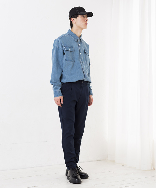 WEGO(ウィゴー)の「WEGO/ストレッチスリムテーパードスラックス(スラックス・メンズ・ブラック/ネイビー・LARGE/MEDIUM/SMALL)」の10枚目の写真