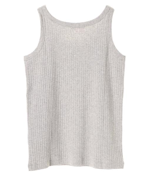 AMERICAN HOLIC(アメリカンホリック)の「・針抜きリブタンクトップ(タンクトップ・レディース・オフホワイト/杢グレー/ブラウン/ブラック・FREE)」の7枚目の写真