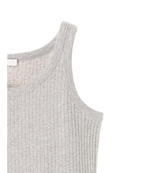 AMERICAN HOLIC(アメリカンホリック)の「・針抜きリブタンクトップ(タンクトップ・レディース・オフホワイト/杢グレー/ブラウン/ブラック・FREE)」の10枚目の写真