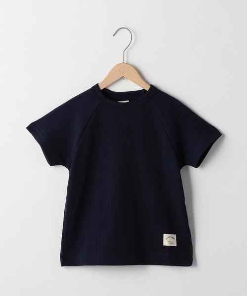 coen（コーエン）の「【coen キッズ / ジュニア】ふんわりラグランワッフルＴシャツ(100～150cm)（Tシャツ/カットソー・キッズ・ホワイト/ネイビー/ピンク・100/110/120/130/140/150）」の2枚目の写真