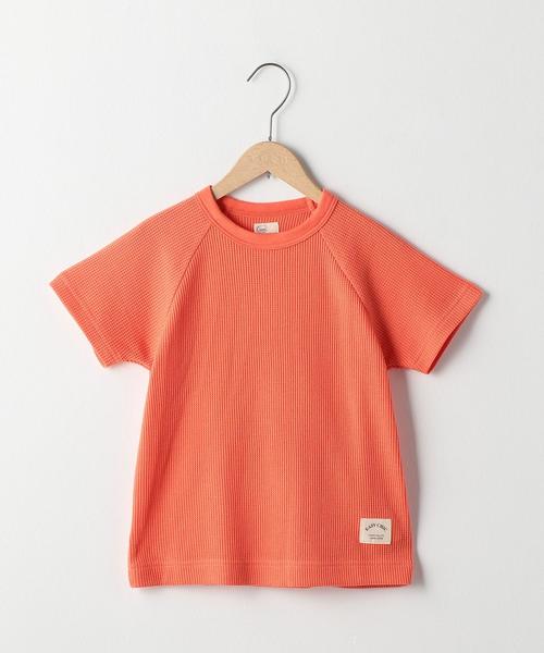 coen（コーエン）の「【coen キッズ / ジュニア】ふんわりラグランワッフルＴシャツ(100～150cm)（Tシャツ/カットソー・キッズ・ホワイト/ネイビー/ピンク・100/110/120/130/140/150）」の3枚目の写真