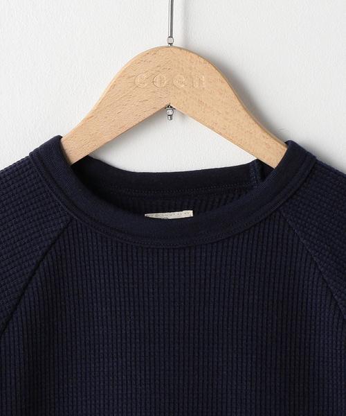 coen（コーエン）の「【coen キッズ / ジュニア】ふんわりラグランワッフルＴシャツ(100～150cm)（Tシャツ/カットソー・キッズ・ホワイト/ネイビー/ピンク・100/110/120/130/140/150）」の5枚目の写真