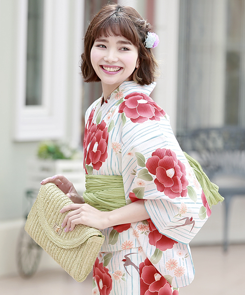 bonheur saisons（ボヌールセゾン）の「浴衣3点セット （浴衣＋帯＋下駄）「bonheur saisons/ボヌールセゾン」（浴衣・レディース・ホワイト系その他/ブルー系その他/レッド系その他/ホワイト×イエロー/ホワイト系その他2/ホワイト系その他3/ホワイト系その他4/ブルー系その他2/ブルー系その他3/ブルー系その他4・FREE）」の10枚目の写真