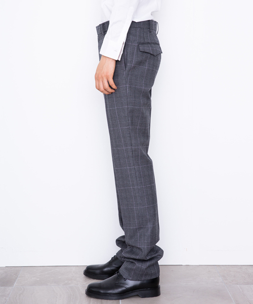 JOHN LAWRENCE SULLIVAN（ジョンローレンスサリバン）の「【JOHN LAWRENCE SULLIVAN】チェックスリムトラウザー（スラックス・メンズ・グレー・44/46）」の4枚目の写真