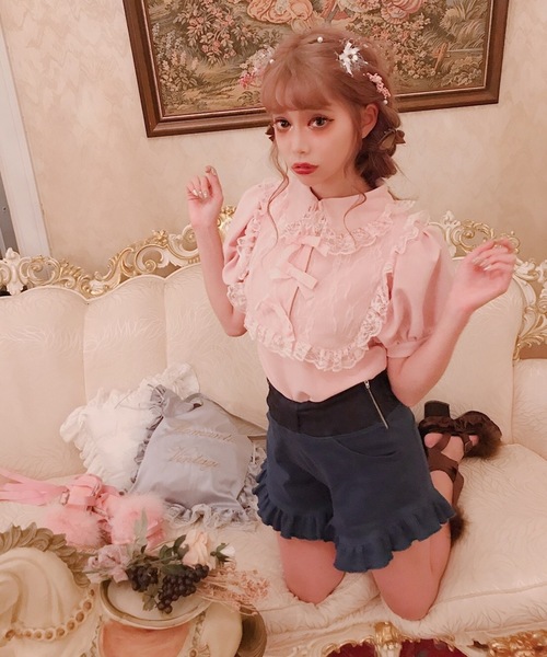 シャツ/ブラウス(長袖/七分) Swankiss RS side ribbon cotton TOPS Swankiss（スワンキス）の「RS heart ribbon B/L（シャツ/ブラウス