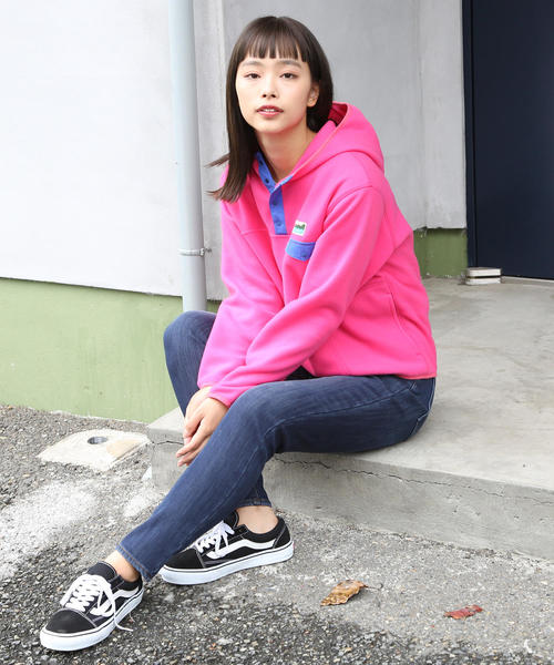 coen（コーエン）の「SUNNY SPORTS（サニースポーツ）別注フリースパーカー（パーカー・レディース・コバルトブルー/ピンク・FREE）」の6枚目の写真