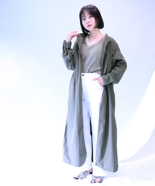 ALLUMER（アリュメール）の「∴ 【Allumer/アリュメール】Millitary Aidman Gown 前後2WAY　ダブルフロント 8170102（その他アウター・レディース・ベージュ/アイボリー/ブラック/オリーブ/テラコッタ/スモークピンク・FREE）」の6枚目の写真