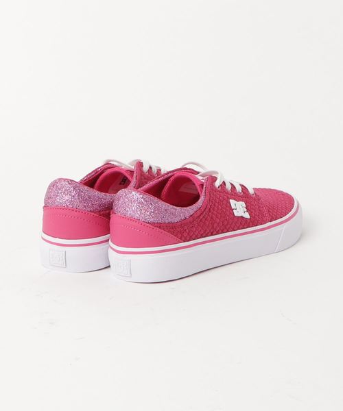 pink and white dc shoes