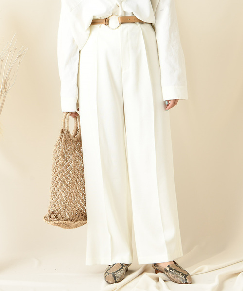 DouDou（ドゥドゥ）の「センプレパンツ（その他パンツ・レディース・ホワイト/ベージュ/グレー/ブルー/ブラック/ピンク/カーキ・38/36/37）」の2枚目の写真