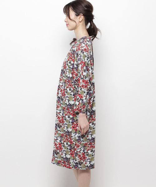 Modify モディファイ のファッション セール Store ワンピース Online 総柄フラワードルマンワンピース ワンピース 後払い手数料無料 の