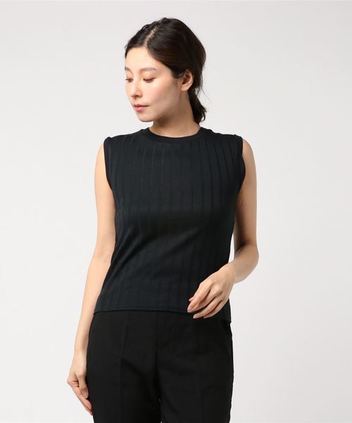 LB/S (エルビーエス)の「ZERO STAIN 針抜ノースリーブ(Tシャツ/カットソー・レディース・ホワイト/ブラック/ブラウン/マスタード・SMALL/MEDIUM/LARGE)」の3枚目の写真