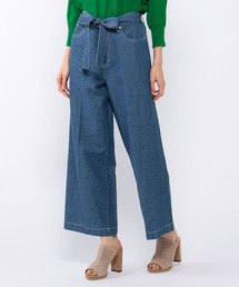 Petit Honfleur | ◇カタログ掲載◇【麻シリーズ】麻入りデニムワイドパンツ(デニムパンツ)