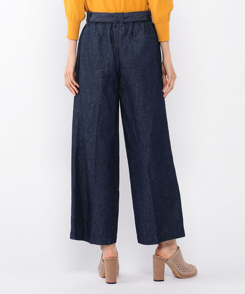 Petit Honfleur(プチオンフルール)の「◇カタログ掲載◇【麻シリーズ】麻入りデニムワイドパンツ(デニムパンツ・レディース・ネイビー/ブルー・70/61/64/67)」の19枚目の写真