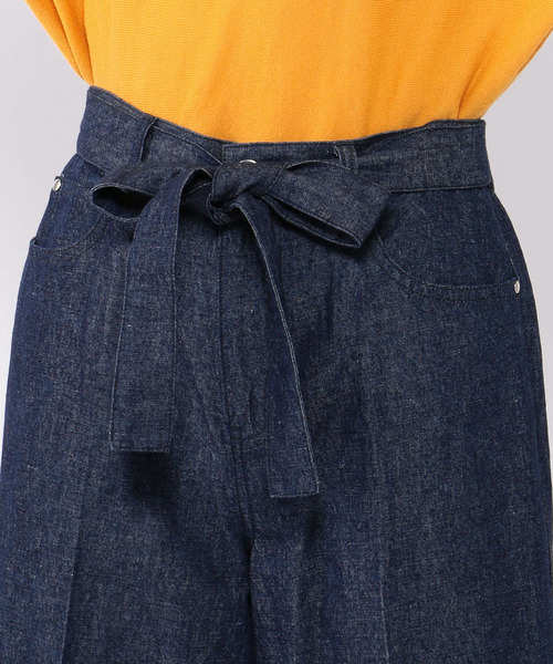 Petit Honfleur(プチオンフルール)の「◇カタログ掲載◇【麻シリーズ】麻入りデニムワイドパンツ(デニムパンツ・レディース・ネイビー/ブルー・70/61/64/67)」の15枚目の写真